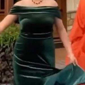 EMERALD GREEN BRIDESMAID REVELRY COURT DRESS